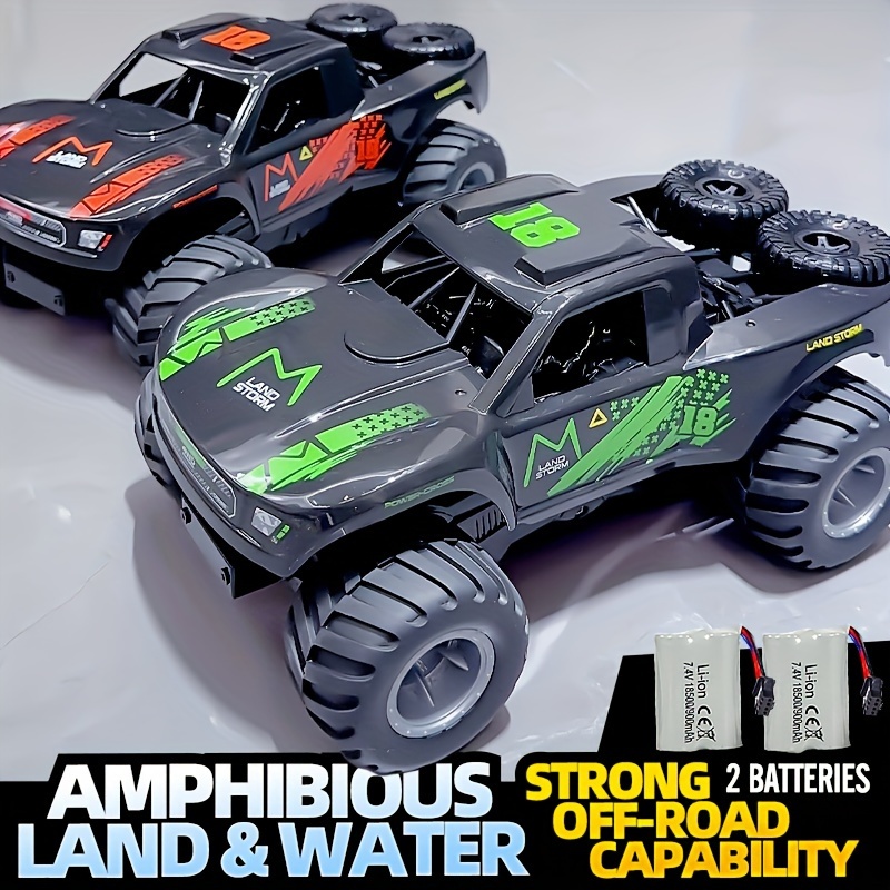 [6-1 RC Car] Amphibious 6-1 Remote-controlled Off-road Vehicle, High Horsepower Four-wheel Drive Climbing RC Car | Toy Racing Electric Toy Car, Old Boy Outdoor Toy Birthday Gift
