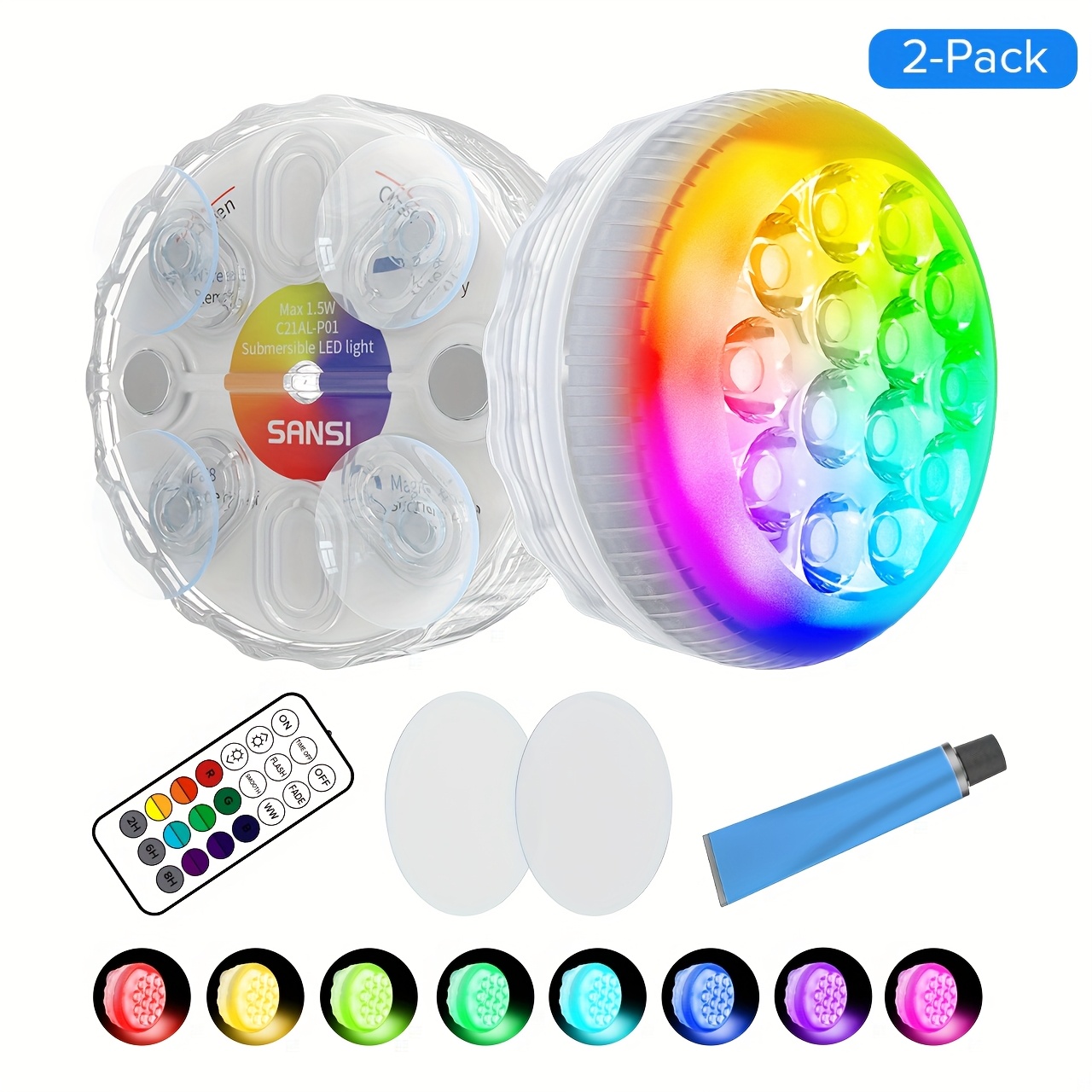 TIALLY Full Moon Floating Pool Lights Solar Powered - 14", That Float, Inflatable Waterproof Led Light Balls, Swimming Pool Accessories For Inground Pools, Party Decor For Outdoor (4 Pack