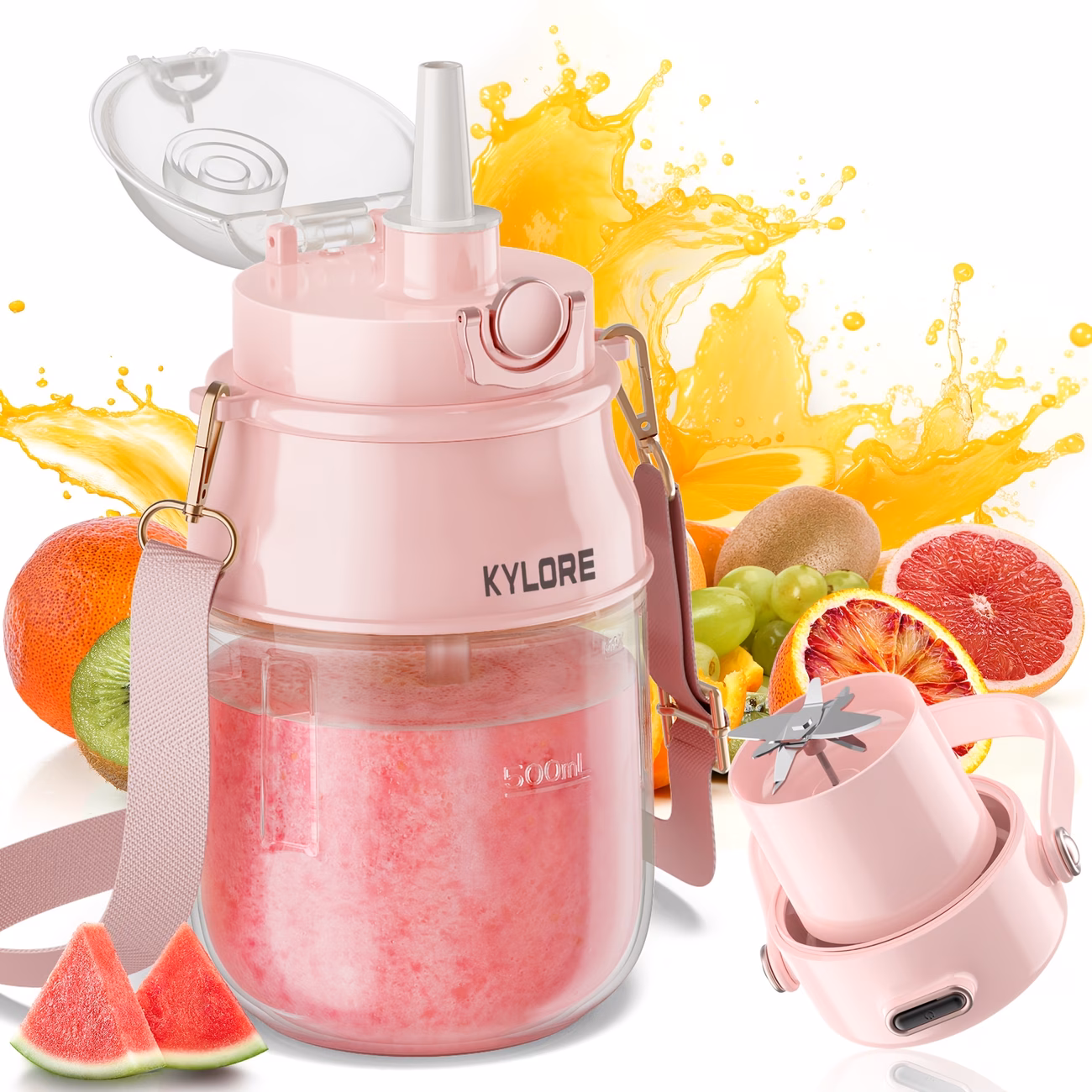 Portable USB Rechargeable Personal Blender with 27...