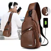 chest bag mens womens mini crossbody shoulder bag sling bag for men women shoulder backpack waist bag multi functional storage bag lightweight comfortable for daily use travel casual details 1