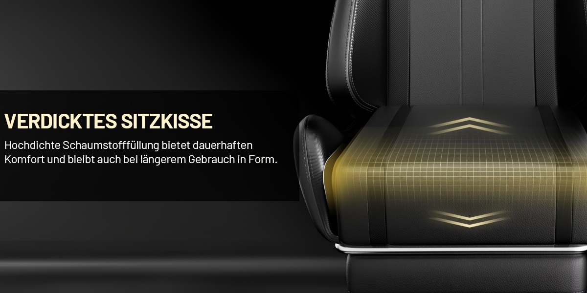 Gaming Chair with Pocket Spring Cushion, Height-adjustable Gaming Computer Chair, Adult Ergonomic Chair with Massage Lumbar Support, Chair with Swivel Function, for Gaming Or Office