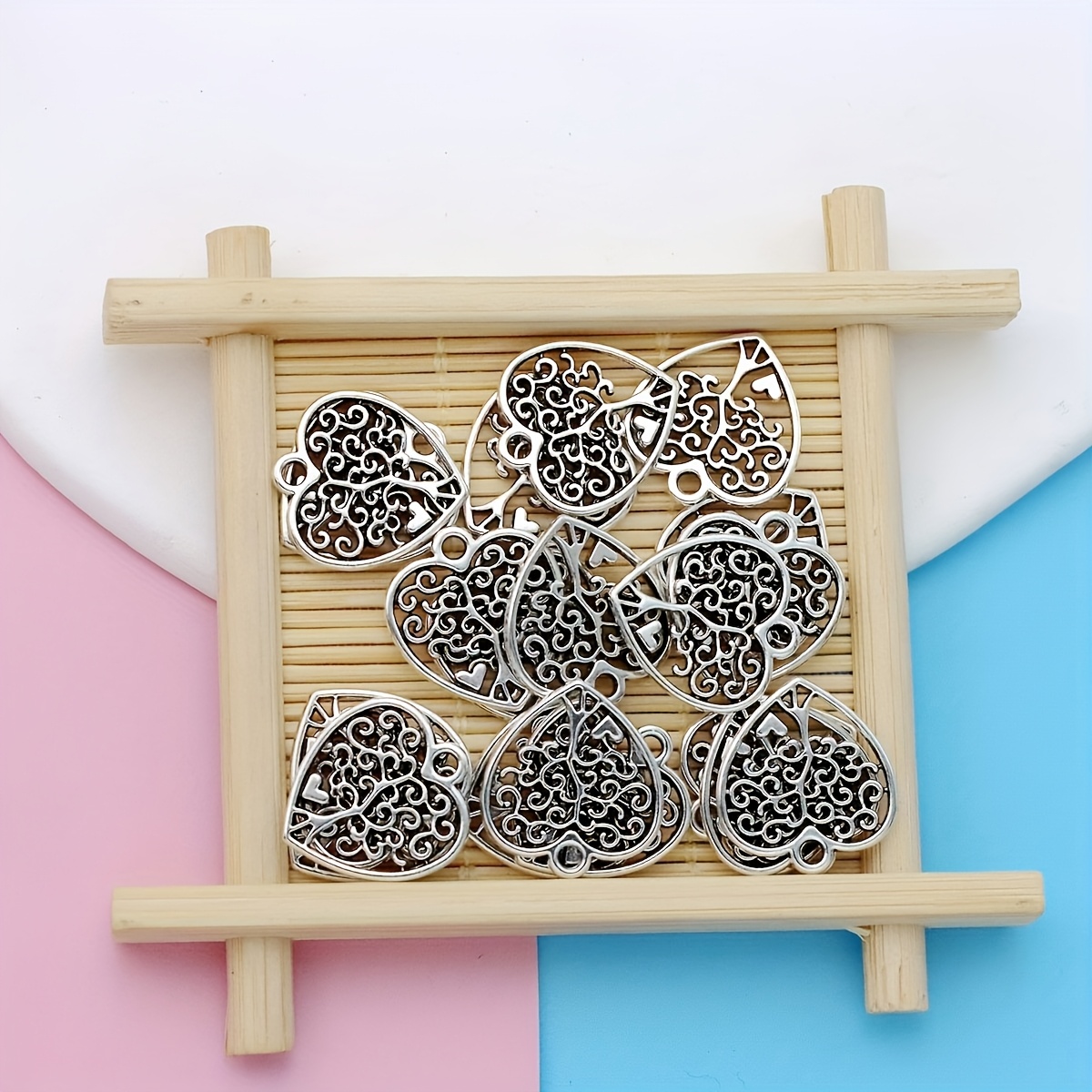 20pcs Silvery Tree Color Charms for DIY Jewelry Making