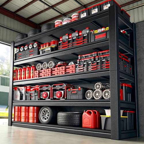 4 tier 3000 lbs heavy duty metal storage shelf 32in wide adjustable garage rack for and basement utility shelves