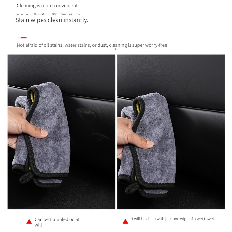 Premium PU Leather Car Seat Kick Mat - All-Inclusive Rear Storage Organizer, Long Waterproof & Dirt-Proof Back Protector