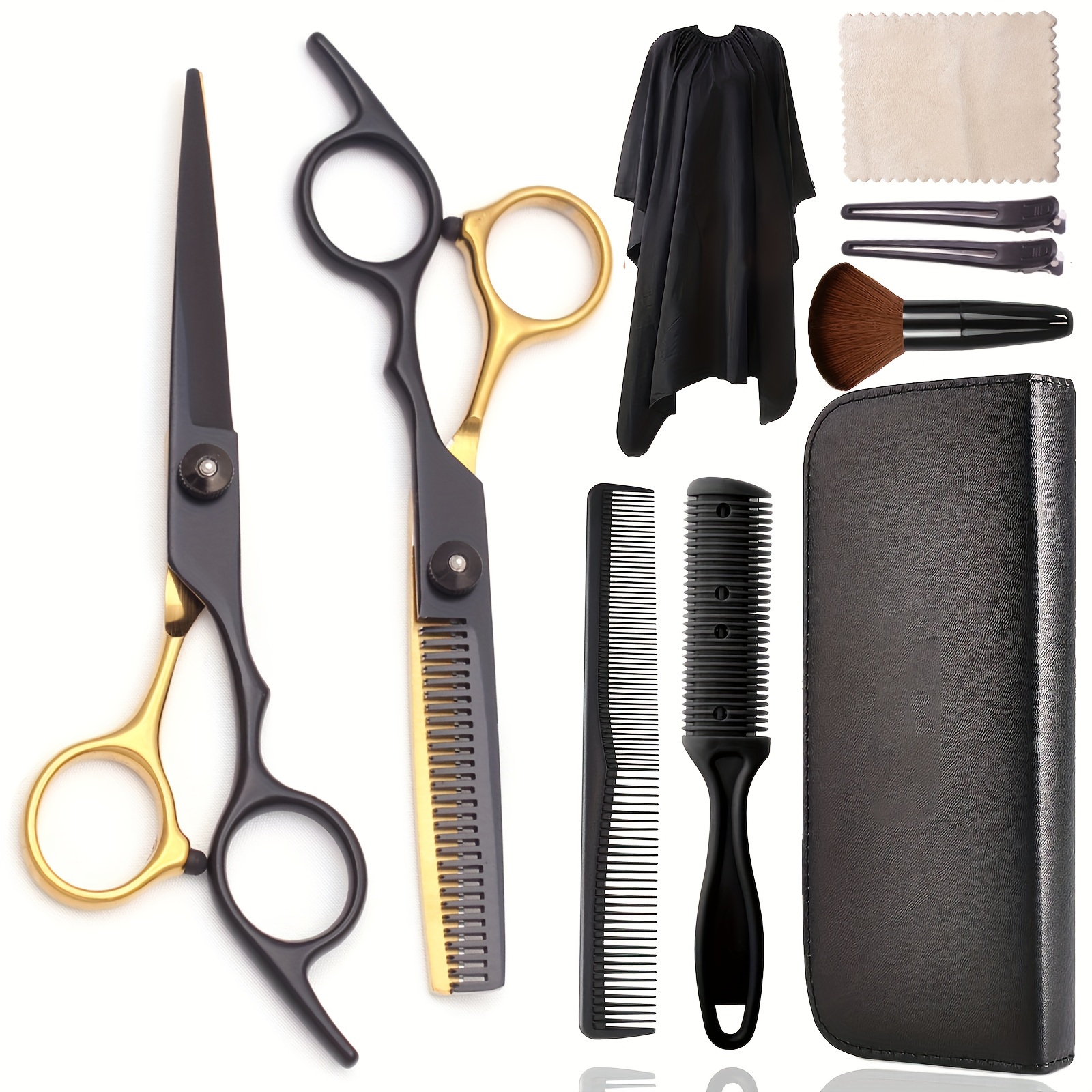 

- Hairdressing Set - Japanese Thinning Shears, Texturizing Haircut For , -handed, Oil-free, - Includes , , , And Storage