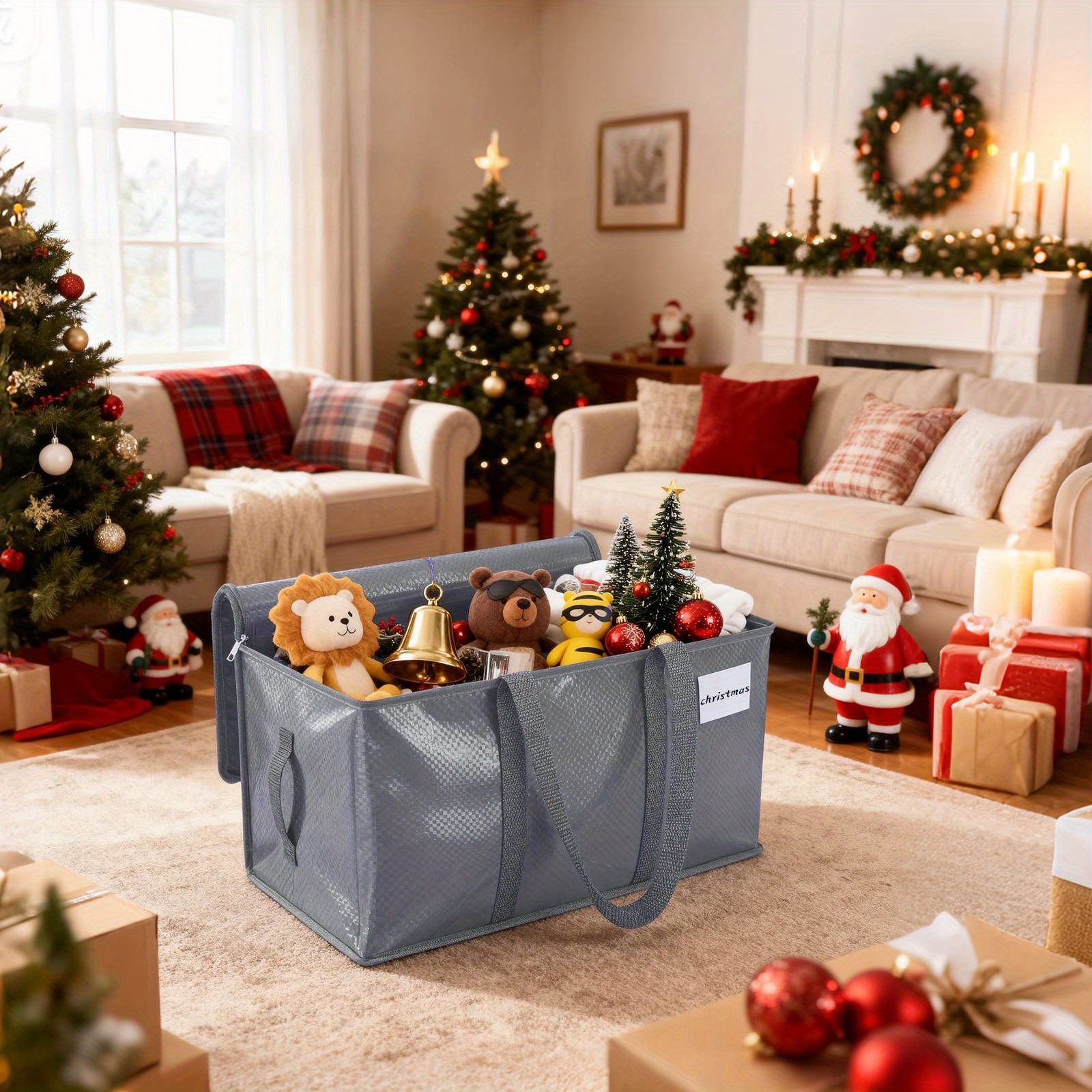 TOMNK Moving Bags Heavy Duty, Storage Bags with Sturdy Handles And Zippers, Saving Moving Storage, Foldable, for Halloween And Christmas 7 TOMNK Moving Bags Heavy Duty, Storage Bags with Sturdy Handles And Zippers, Saving Moving Storage, Foldable, for Halloween And Christmas