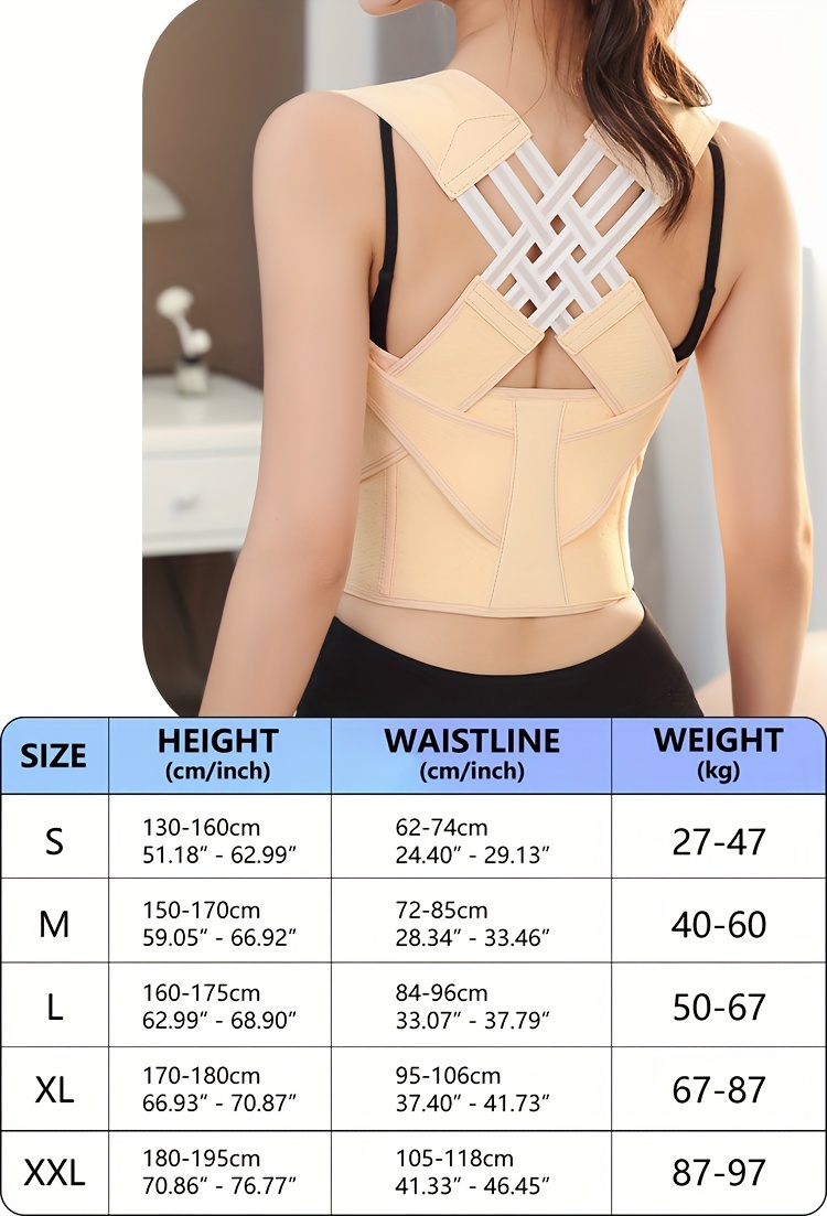 Adjustable Breathable Nude P Back Spandex Posture Correction Strap Women Men  Prevent Bending Posture Strap Clavicle Support Strap - Sports & Outdoors -  Temu