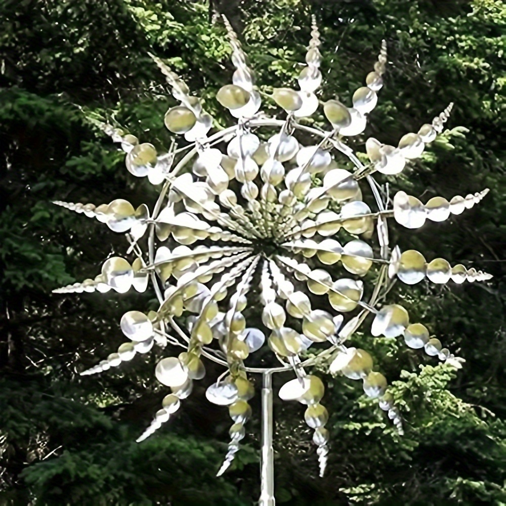 

3d Metal Windmill, Unique And Magical Wind Powered Kinetic Sculpture, 2024 New Metal Wind Spinner, Lawn Solar Wind Spinners For Yard And Garden, Wind Catchers Metal Outdoor Patio Decoration 40cm
