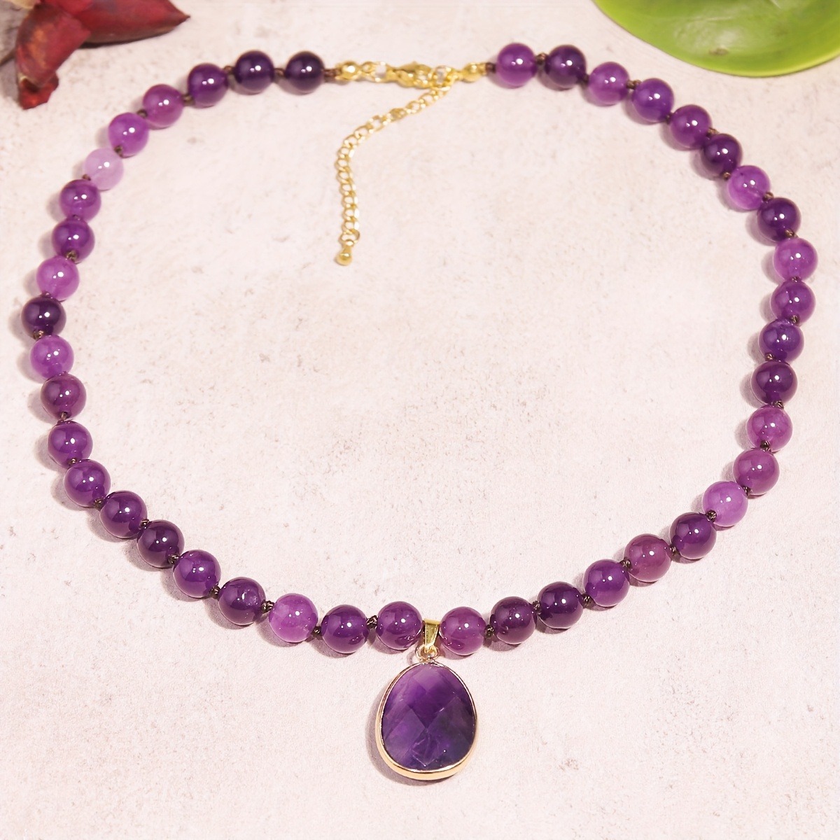 Stunning Elegant Purple Pendant Necklace, Daily Wear