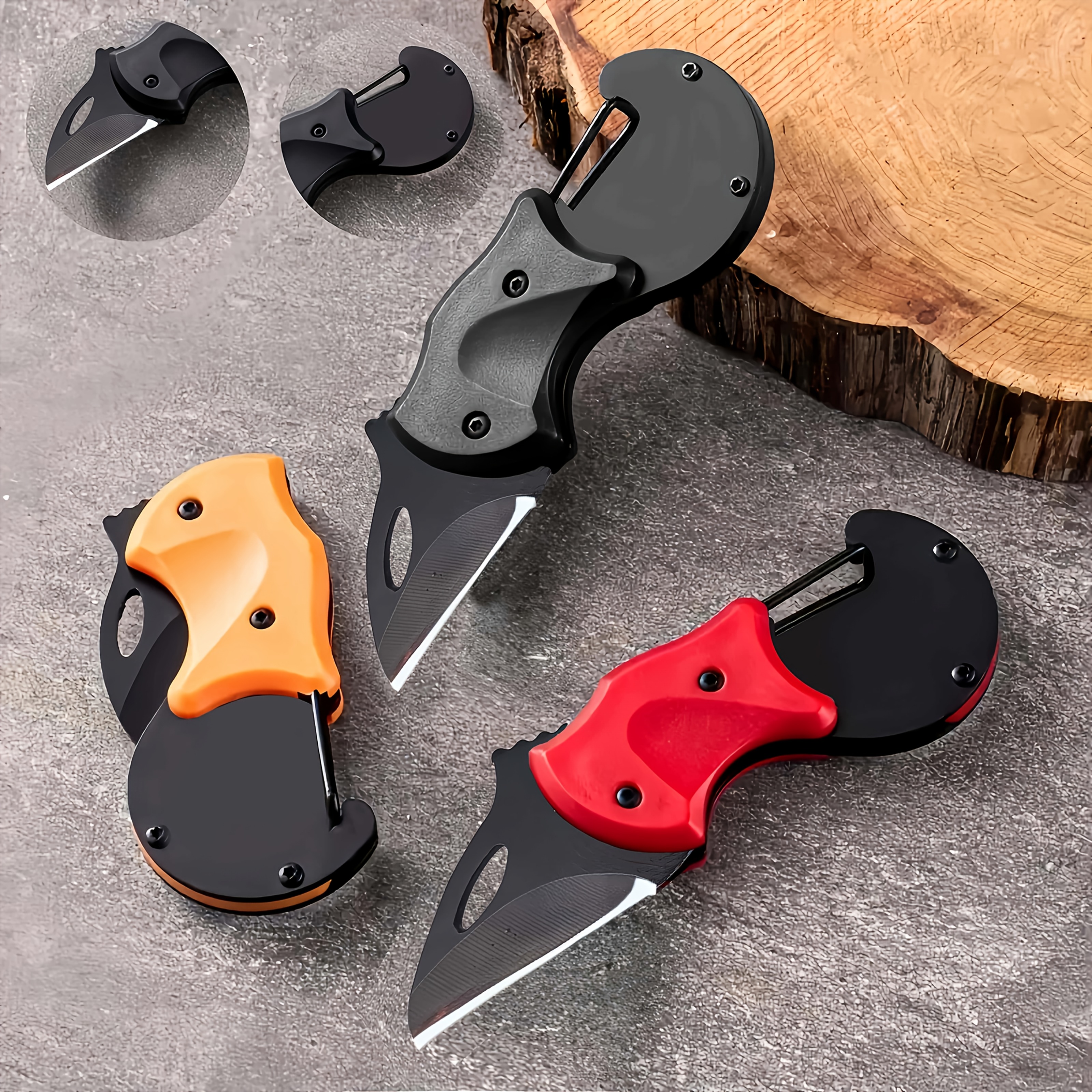 

1/3pcs Mini Keychain Pendant Gift Knife Portable High Hardness Multifunctional Knife Bucklable Backpack Camping