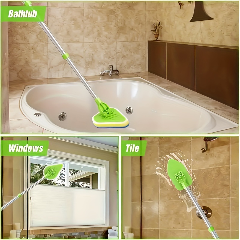 

1 Set, Extendable & Tub 3 & 1 - Long , Bathroom, , , And Cleaning Tool - Effective Cleaning For A