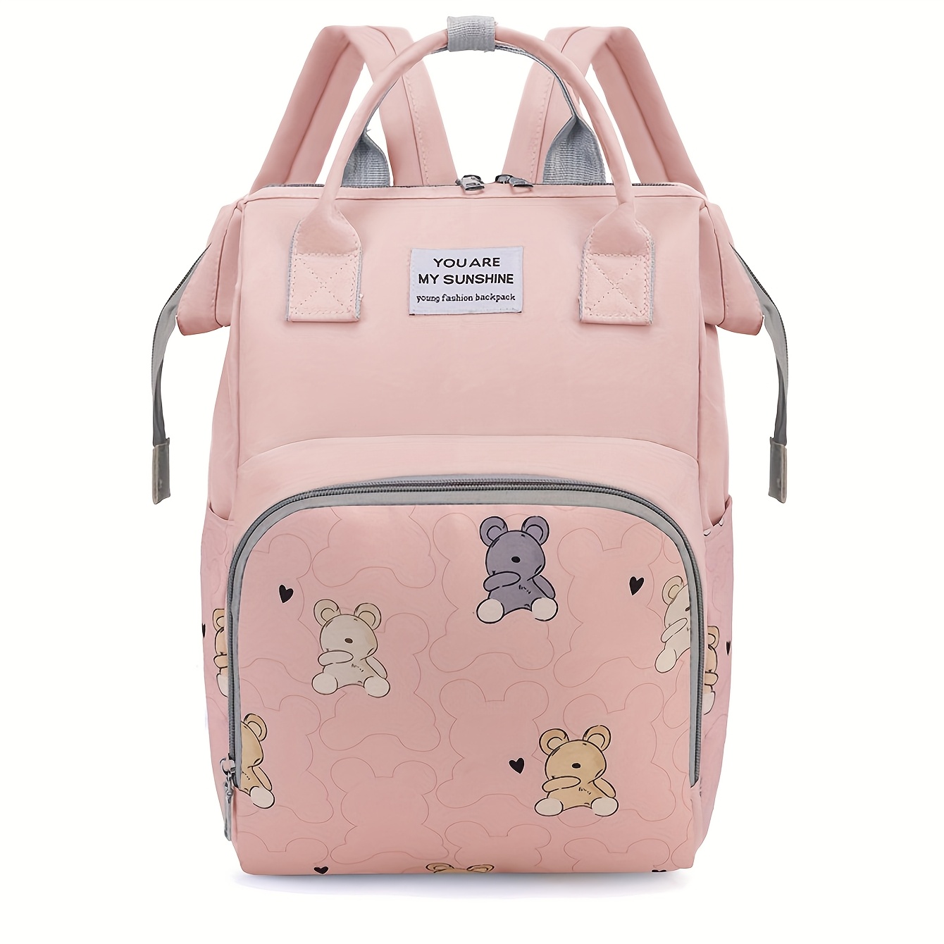 Mochila Multiusos para Viajes, Bolso de Pañales y Cambiador para Mujeres Embarazadas, Compatible con Cochecitos - Imagen 9