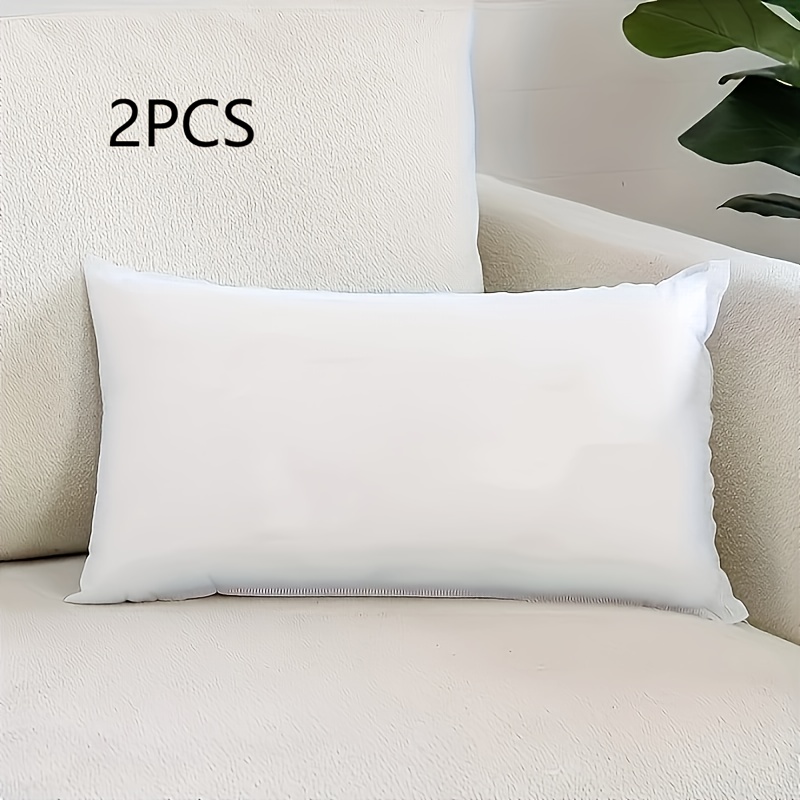 TEMU 2pcs Modern White Polyester Pillow Inserts, X 19.69 Inches, Soft Comfortable Elastic Cushioning Filling, Suitable For Sofa, Bed, Car, Outdoor