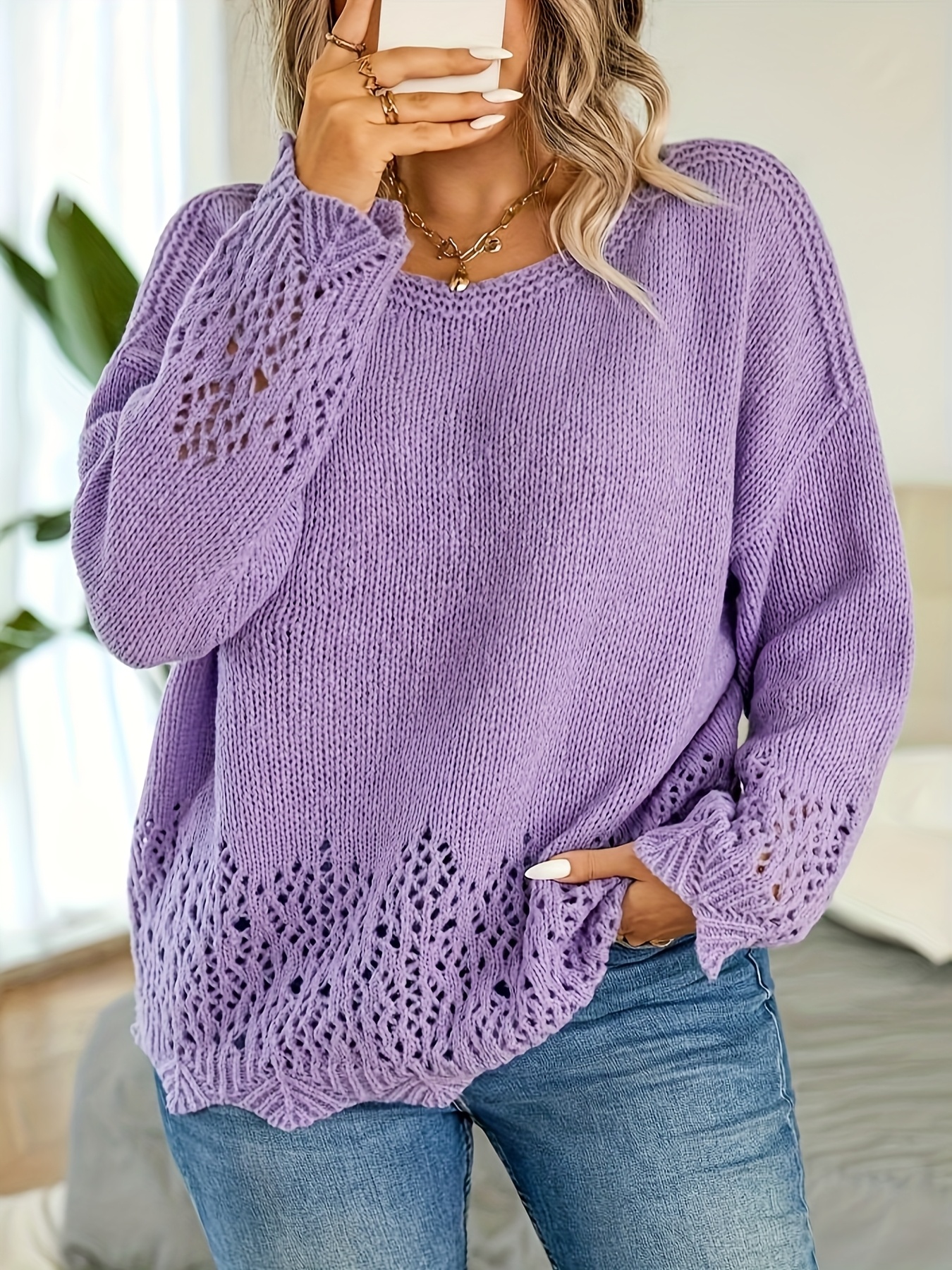 トップス semon unisex SA 2TONE KNIT LAVENDER TECH MÉLANGE RAGLAN QUARTER ZIP PULLOVER | MEN'S PULLOVERS