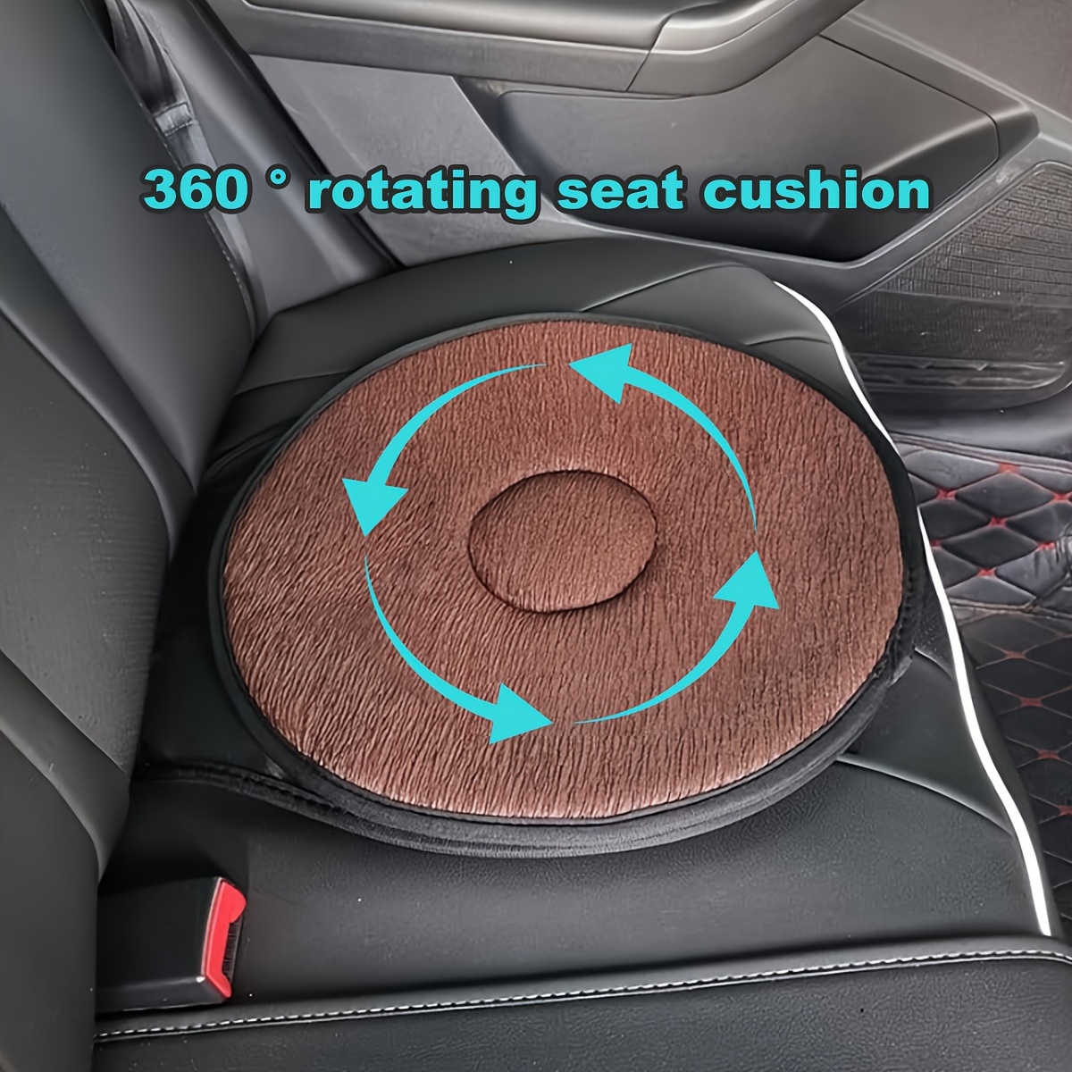 

1pc 360° Rotating Cushion - Synthetic Sponge , Car Accessory For Elderly, Pregnant - , Non-waterproof, , Box,, For Storage