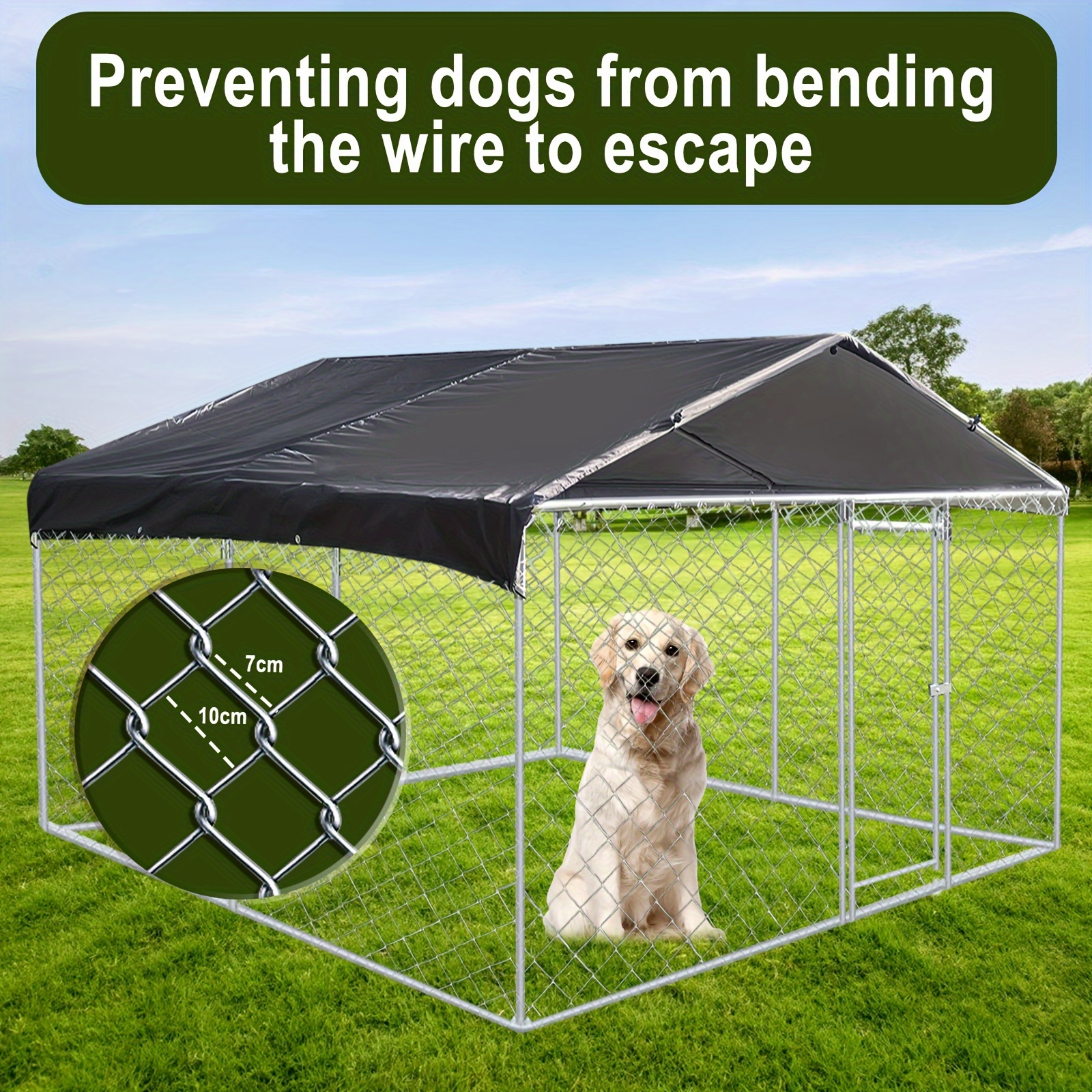 10ft 10ft pet house outdoor kennel shade cage Temu
