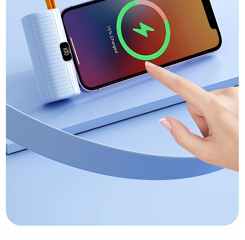 BYGP Mini Chargeur Portable 5000mAh, Batterie Externe Ultra-Compacte de Voyage pour Téléphone Portable, Compatible avec iPhone 15/14/13/12 Pro Max/iPad Pro/pour for Samsung Android etc., Banque d'Alimentation de Poche d'Urgence, Batterie de Secours Mobile USB, Cadeau