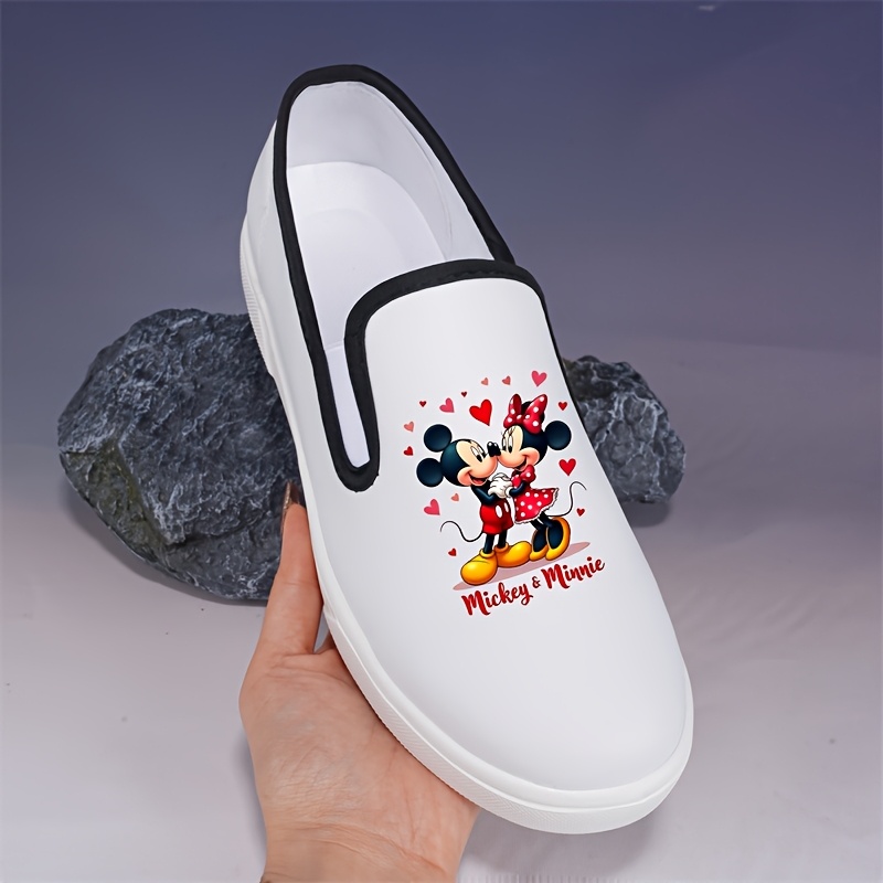 mouse loafers cute cartoon print comfortable flat slip on shoes for walking camping and outdoor activities perfect gift for family   casual loafers stylish loafers lightweight footwear details 3