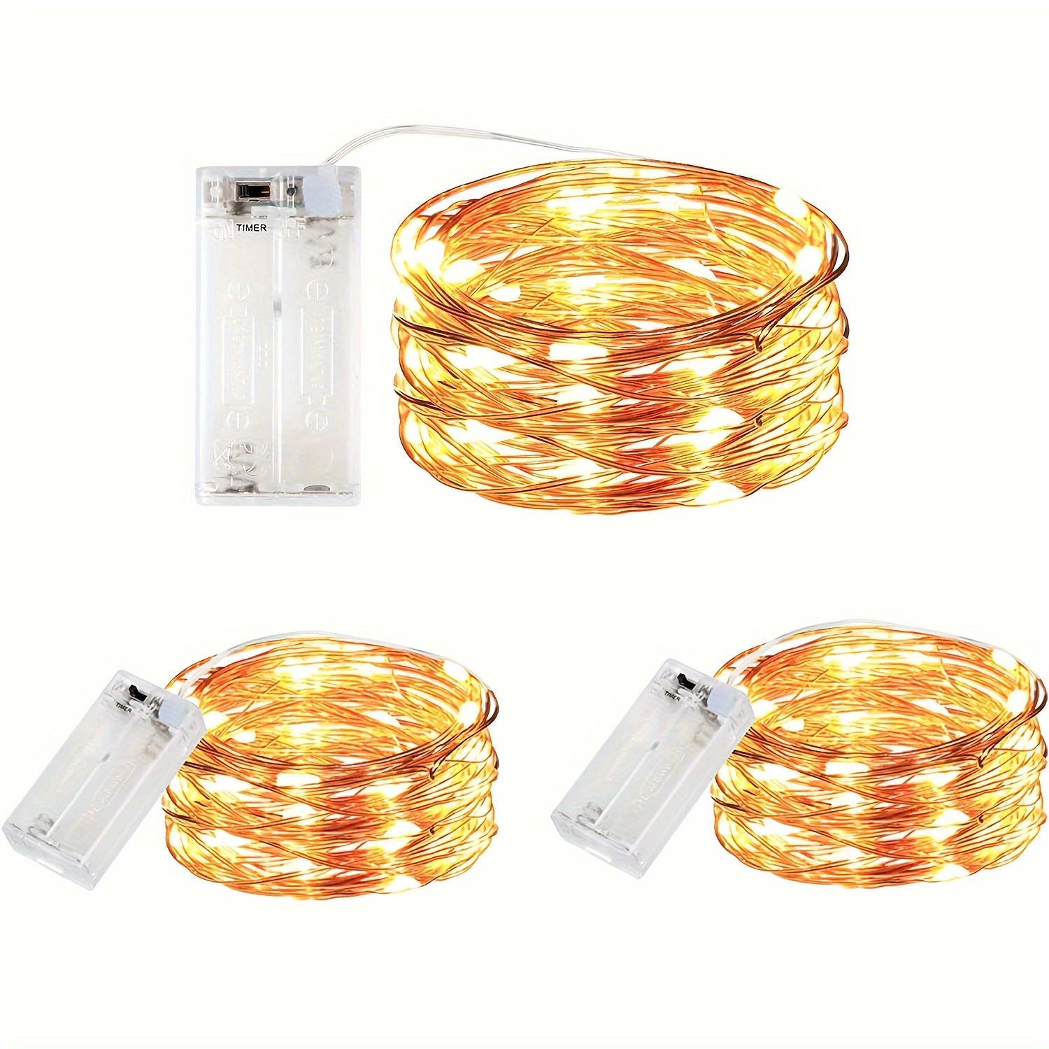 

Dalmalin 3pcs Led - 10ft , Battery-operated Copper String For , , Weddings & Engagements, 's Day - -/off Switch, Miniature , For