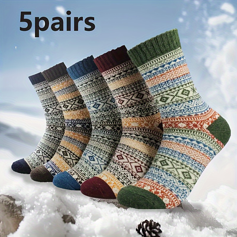 

5pairs Men' Pattern , Comfortable , Suitable For Men To All