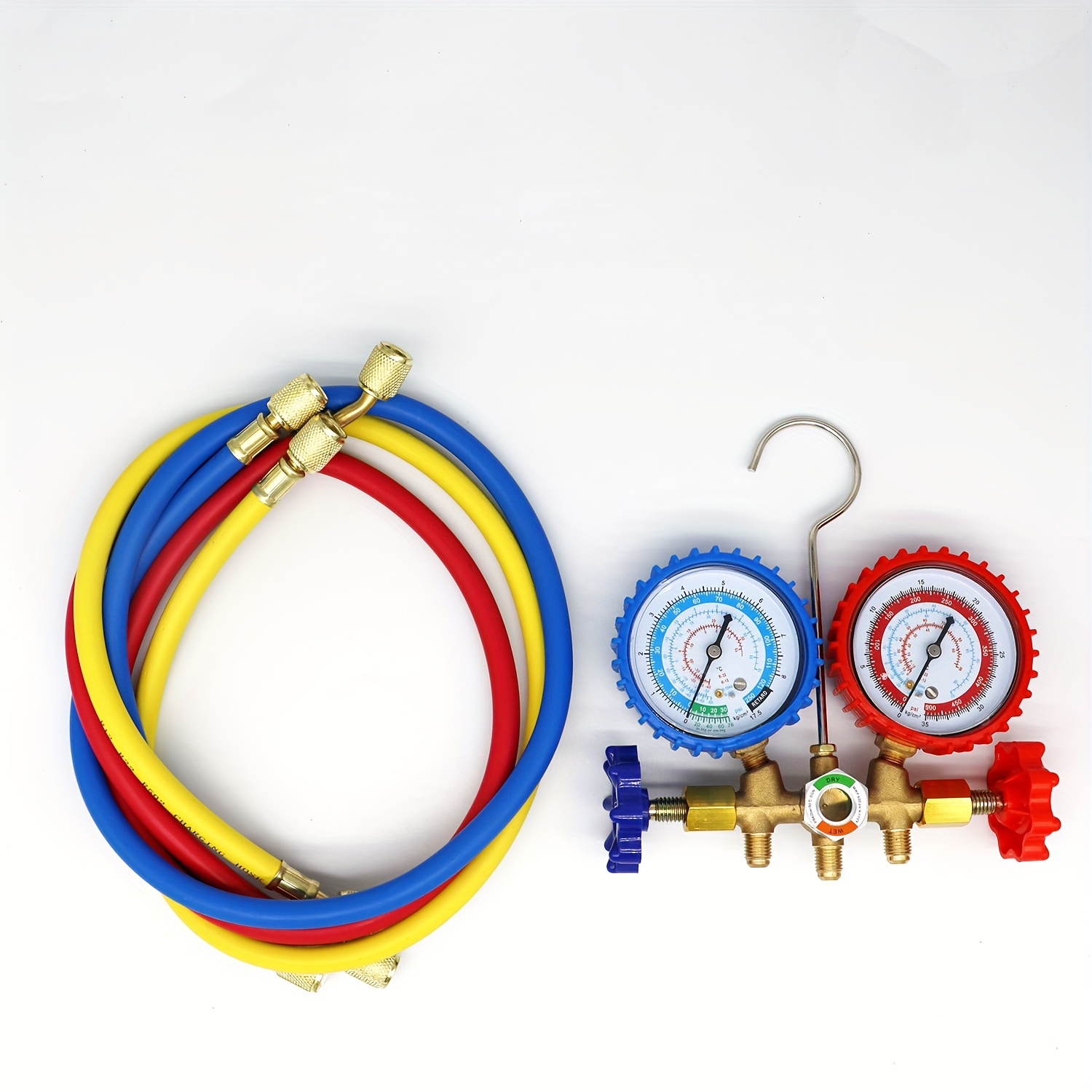 Ct-536 C Brass Manifold Gauge Set Hvac Refrigeration System Auto Air