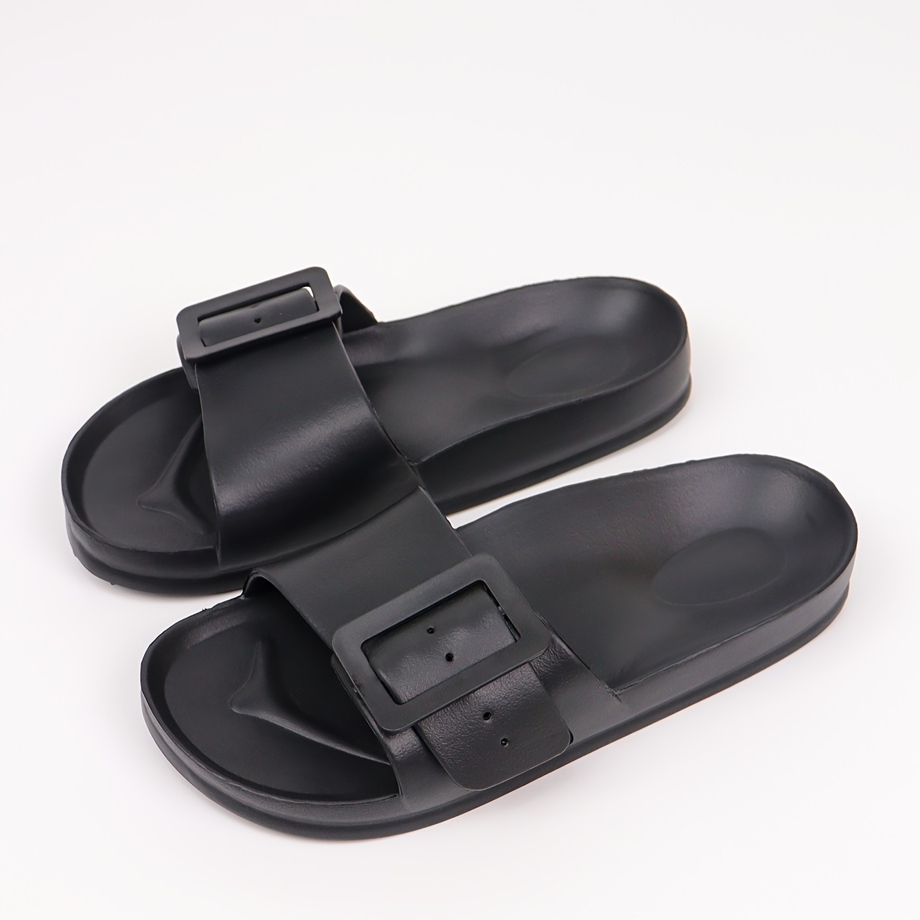 womens solid color eva slides soft sole lightweight adjustable     slides non slip beach slides Product details 2