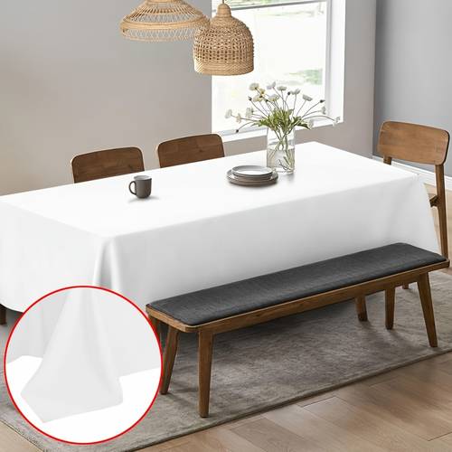 a white pure cotton tablecloth washable and suitable for weddings receptions and parties made of comfortable and practical pure cotton ideal for occasions
