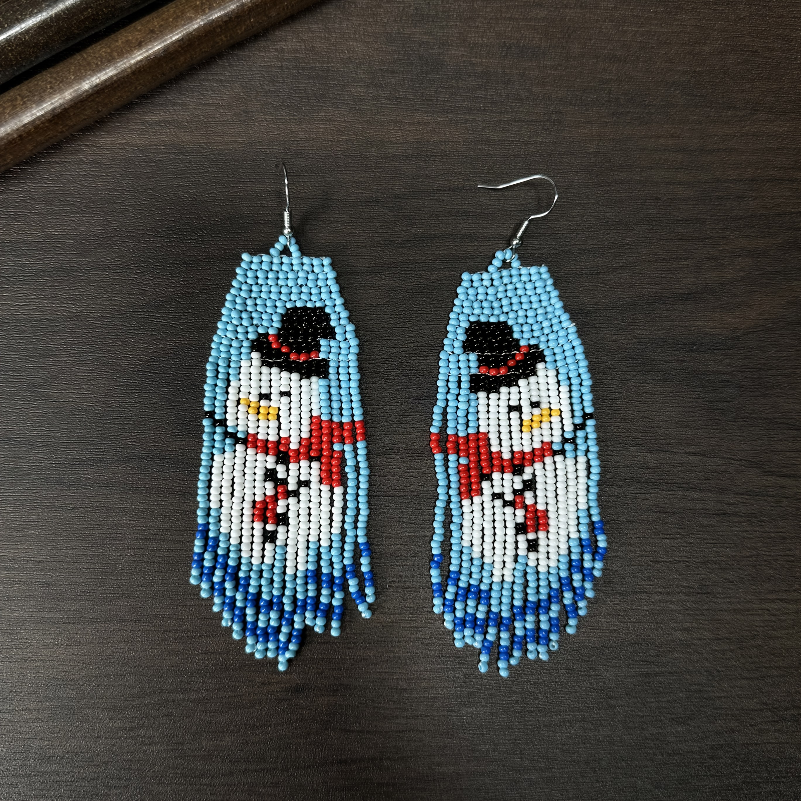 Cute Handmade Cartoon Snowman Dangle Earrings