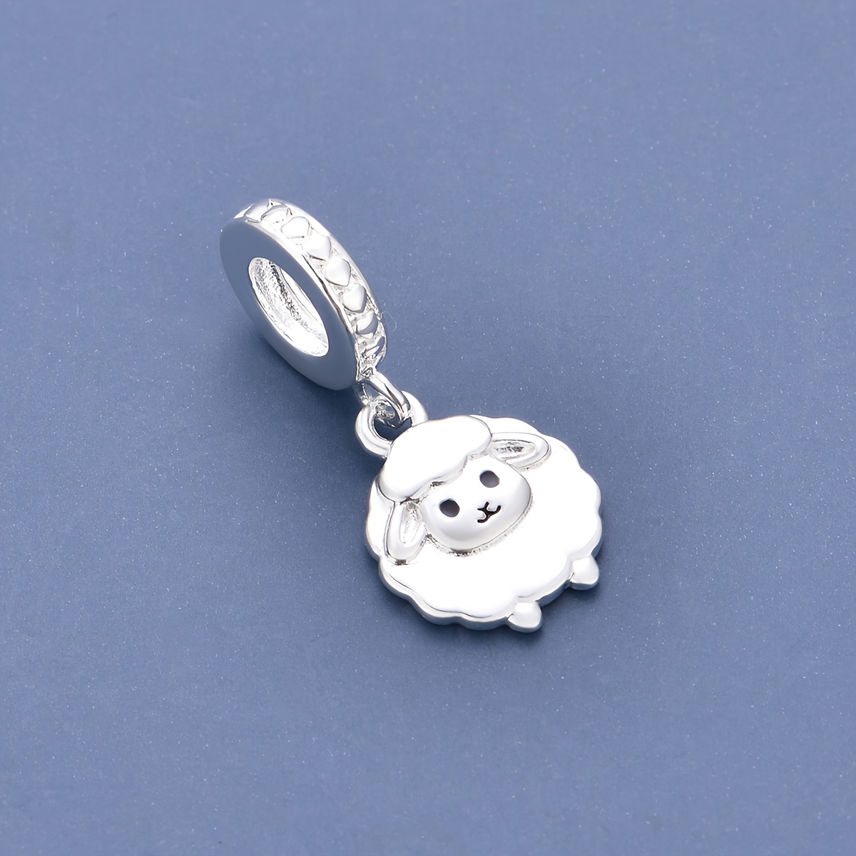 TEMU 1pc Silvery Plated Copper Cute Sheep Animal Charms Pendant Suitable For Jewelry Making Bracelet Or Neck Daily Wear Or As A Birthday/valentine's