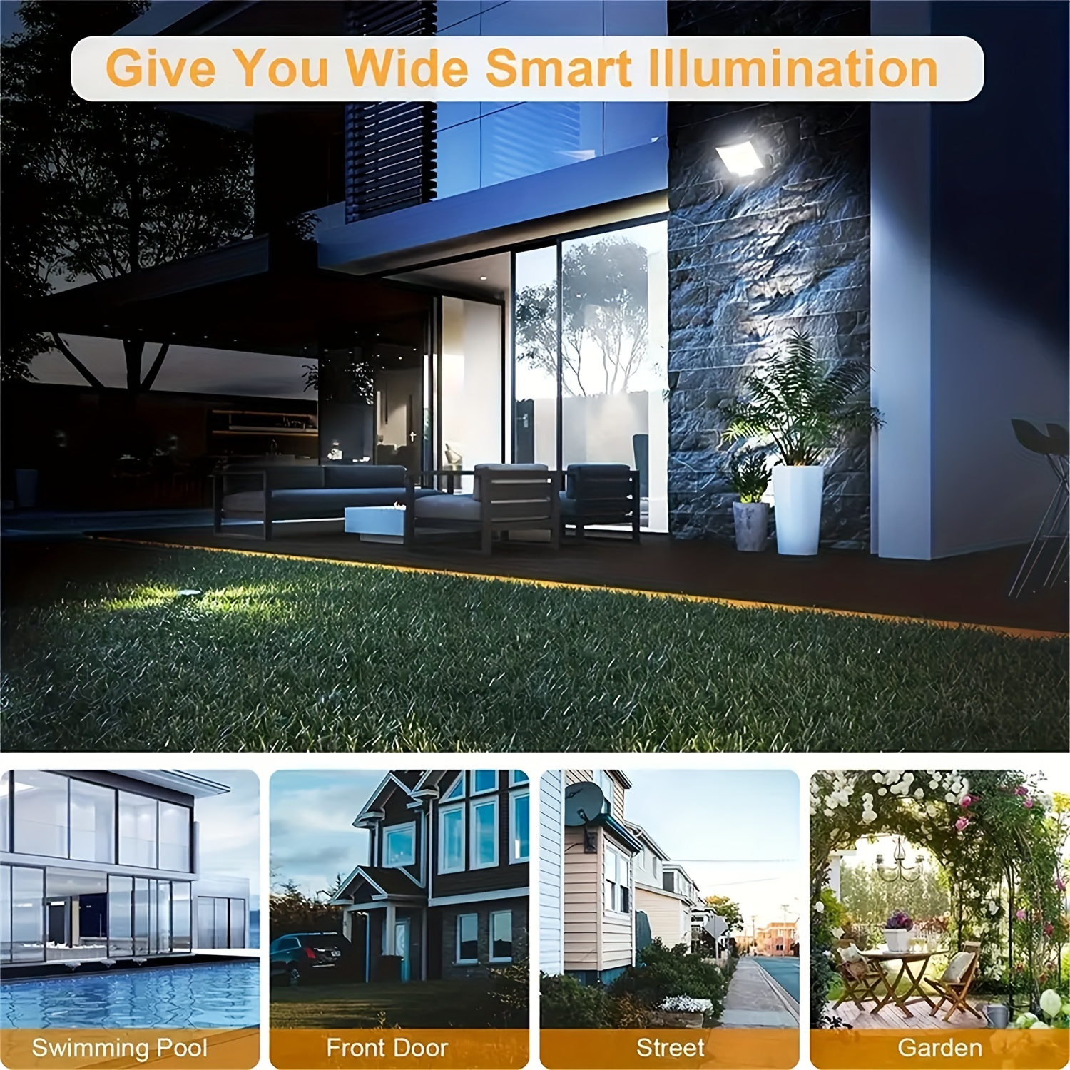1pc 106 led solar outdoor wall light garden solar lamp with motion sensor 120 angle 16 5ft cable adjustable height remote control for outdoor garage use christmas gifts holiday office bedroom hotel party restaurant decoration details 1
