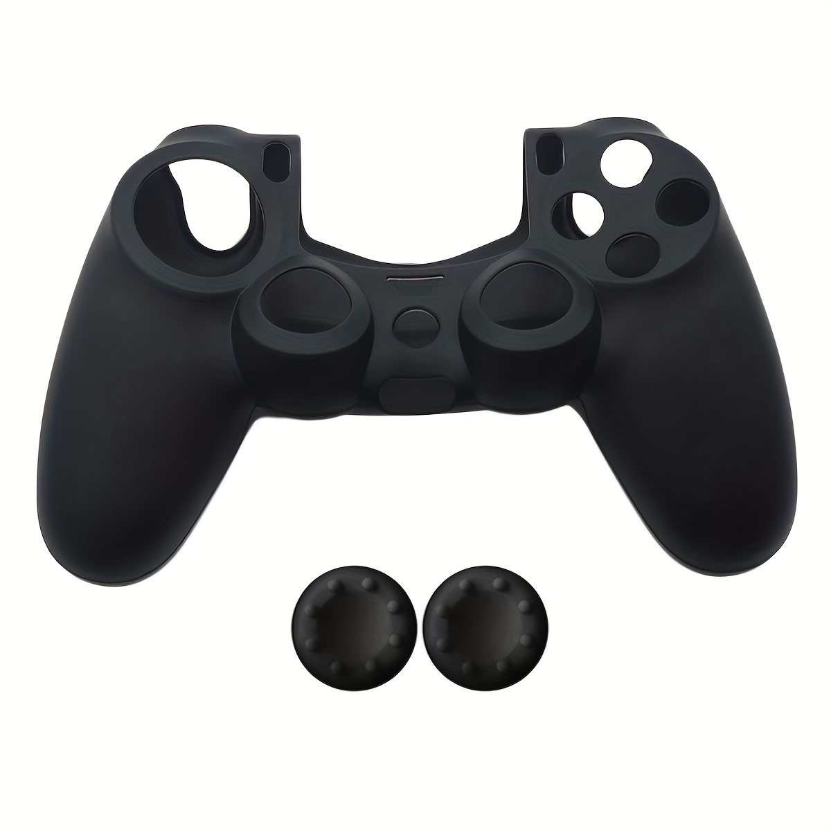 TEMU - 1 Soft Silicone Cover + 2 Non-slip Joystick Caps, Vibrant Red, Blue, White & For Enhanced Gaming Experience, Gaming Controller Accessories |