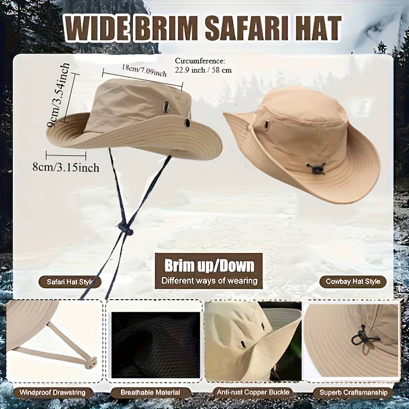 Costume Safari Explorateur – Chapeau De Soleil Pliable, Jumelles, Foulard Léopard – Cosplay, Camping, Festival