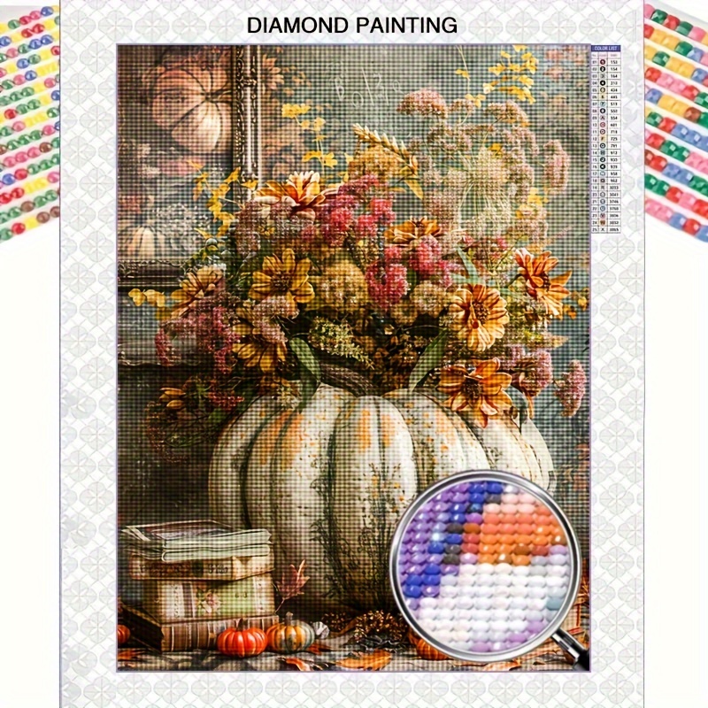 

Autumn Harvest 5d Diamond Painting Kit, Full Drill Round Rhinestones, 11.8x15.8 Inches - Diy Mosaic Wall Art For Beginners, Perfect For Home & Office Decor, Ideal Mother's Day, New Year, Easter Gift