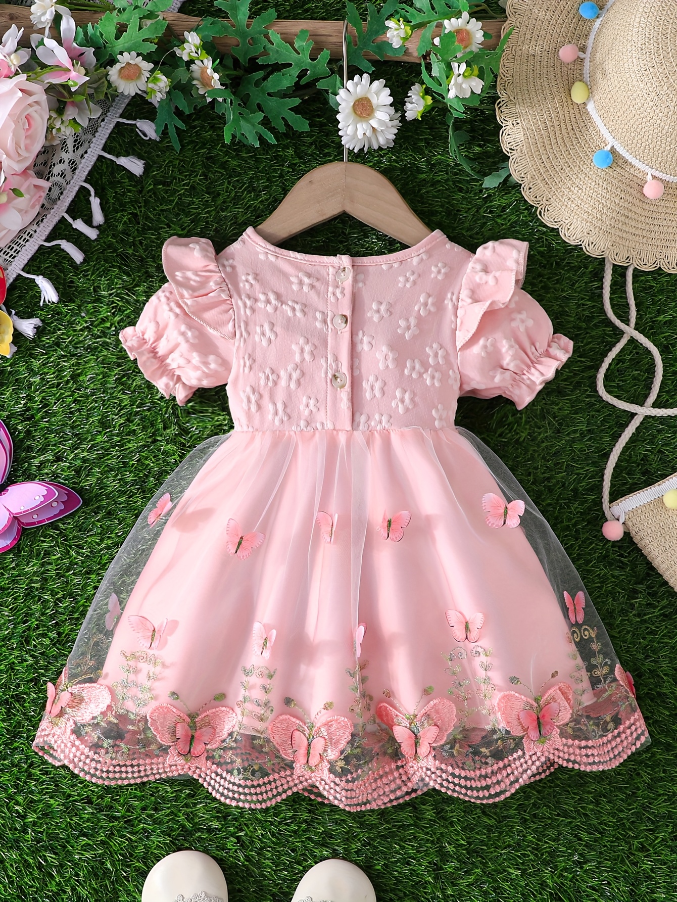 robe mariage tenue fête bébé fille jupe parapluie longue Temu