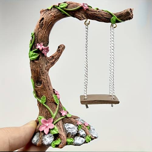 a romantic and elegant resin swing ornament suitable for decorating the living room bedroom and garden a romantic and unique holiday gift
