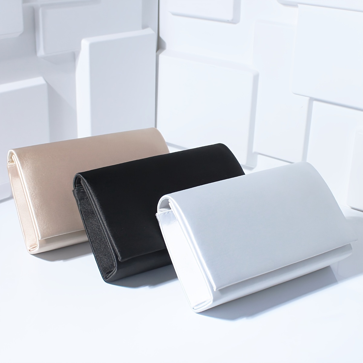 

Fashion Clutch Purses, Elegant Chain Shoulder Crossbody Bags, Minimalist Solid Color Evening Handbags