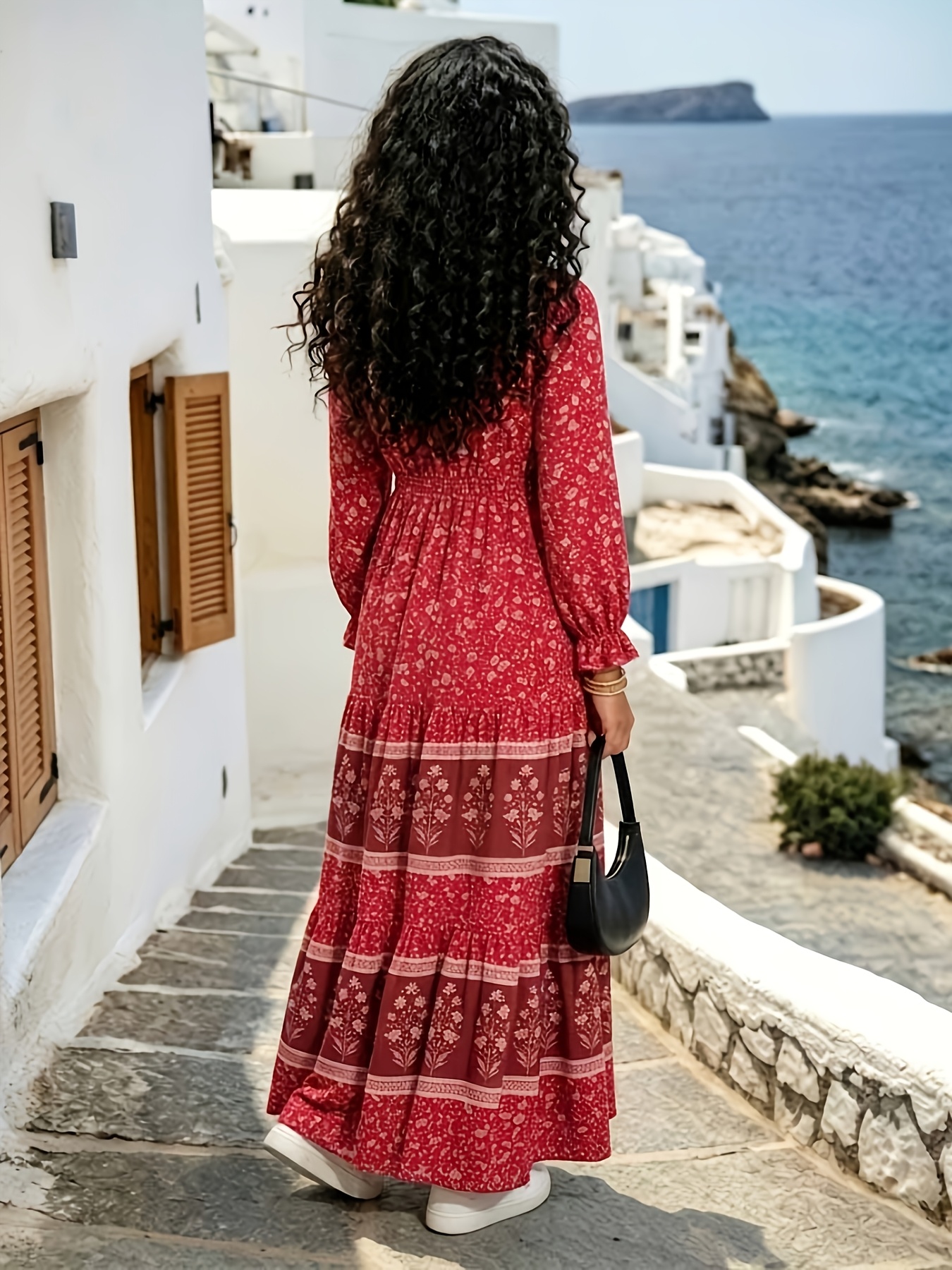 red a line maxi dress Casual Girls Red Floral Long Sleeve Tiered Maxi Dress V Neck ZAPAKA Women Blush Pink colourway-darby Size:4 USA Key Features
