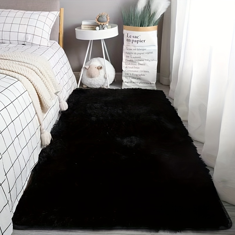 A Super Soft And Fluffy Small Area Rug Made of Long Pile Polyester Fiber, Featuring Tie-Dye Or Solid Color Designs, Perfect for Decorating Bedrooms And Living Rooms, And Is Hand Washable. Bedroom Mat | Plush Polyester Rug | Soft Texture Mat