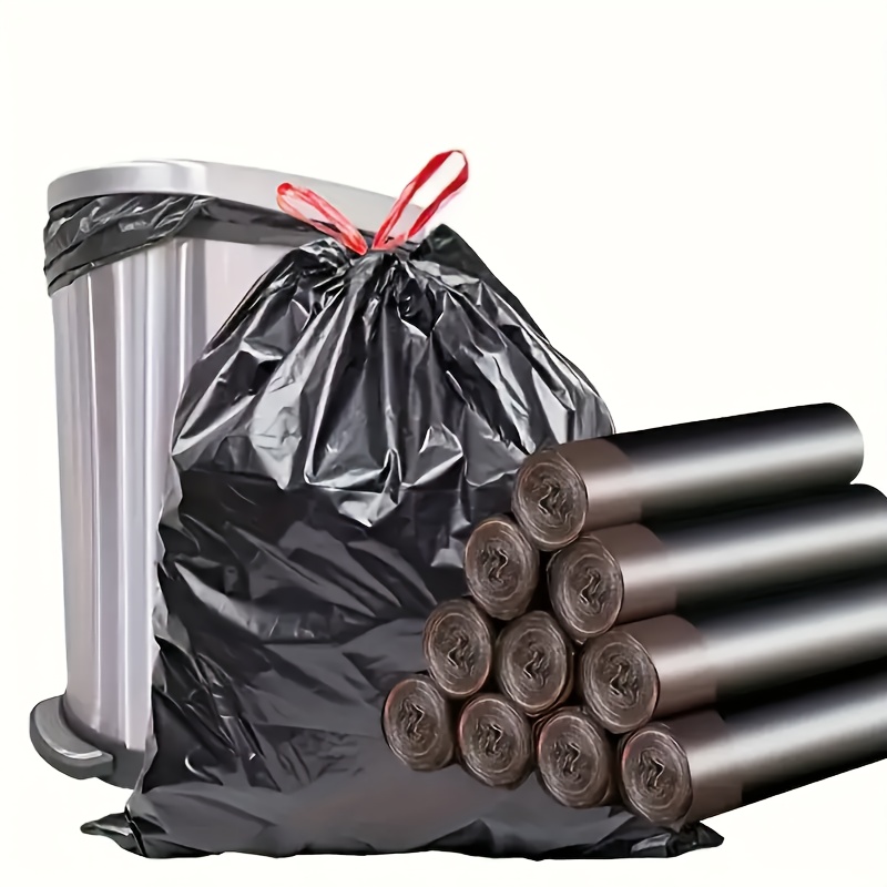 

Extra Large Capacity Polyethylene Trash Bags With Handles, Foldable, , For Outdoor, Kitchen, Bedroom, Living Room, Toilet Waste Disposal