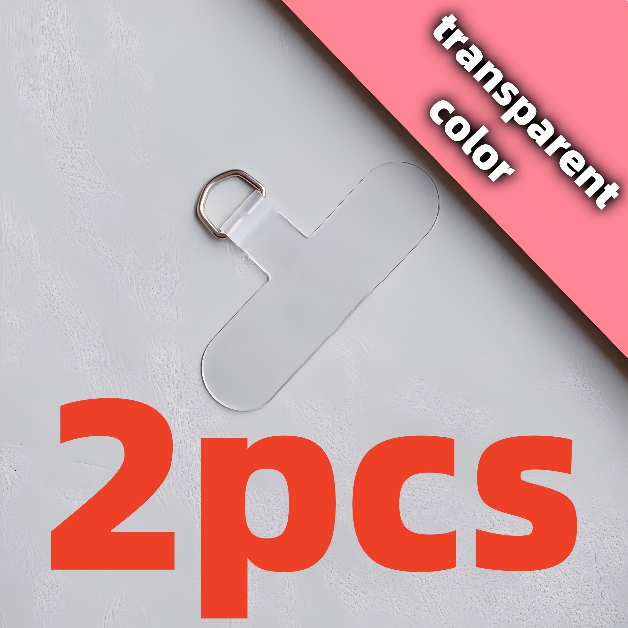 Image of 6/4/2pcs Tpu Phone Lanyard Patch - Adhesive Cell Phone Mount With Detachable Anti-lost Strap Connector Kit