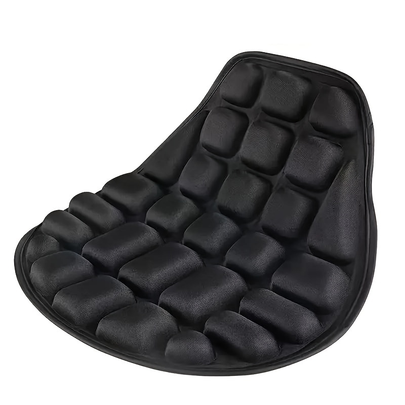 TEMU Motorcycle Seat Cushion Black Eva Foam Soft Comfortable Seat Cushion Non-slip Cycling Cushion Motorcycle Electric Bike Universal