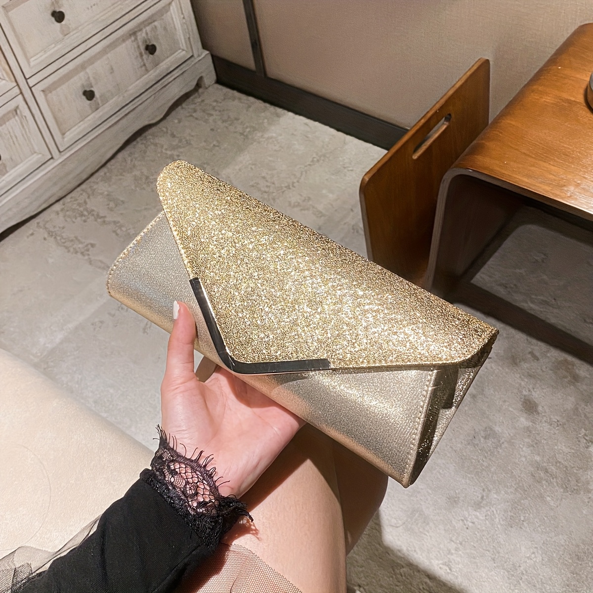 damen elegante glitzer pailletten clutch handtasche Temu Germany