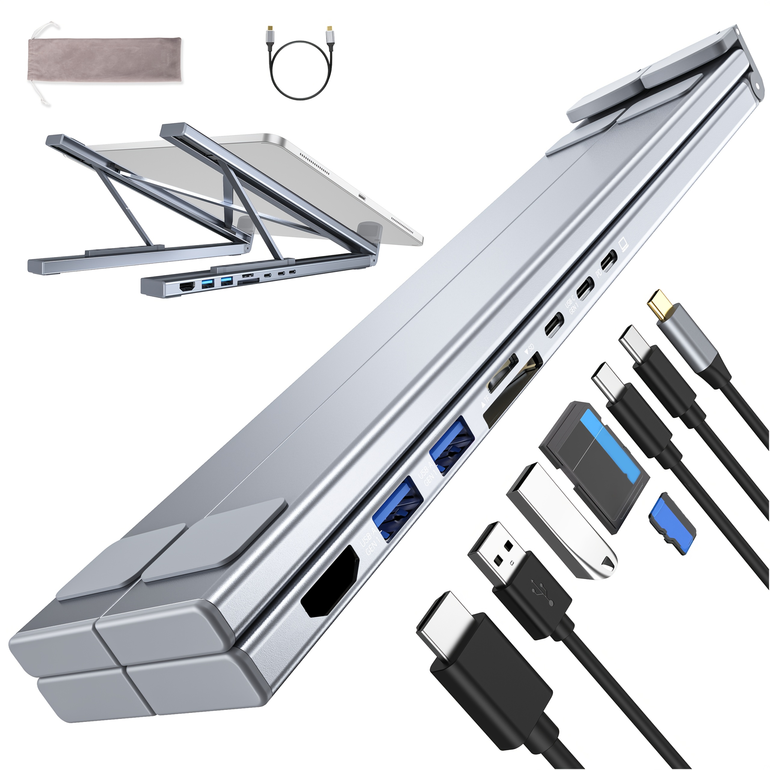 Aazon.co: Laptop Docking Station Stand Dual Display 4K HDI USB3.0 3