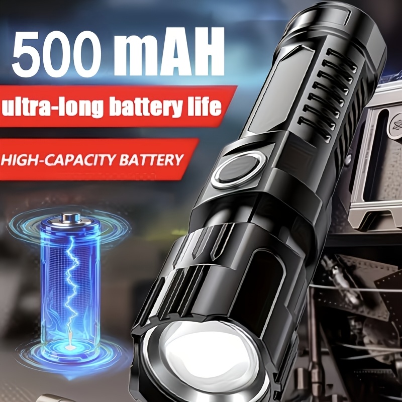 2pcs High-Powered Zoom Flashlights, Outdoor Multifunctional Portable Home Mini Retractable Zoom Light, Camping Gear, Outdoor Flashlight, Portable Flashlight, Mini Flashlight, Durable Structure, Sturdy Construction, Bright Beam