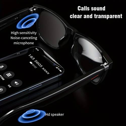 smart glasses music headset wireless headphone driving glasses outdoor sport calling music with hd smart glasses earphone stereo dual speaker glasses headphone gift for men women