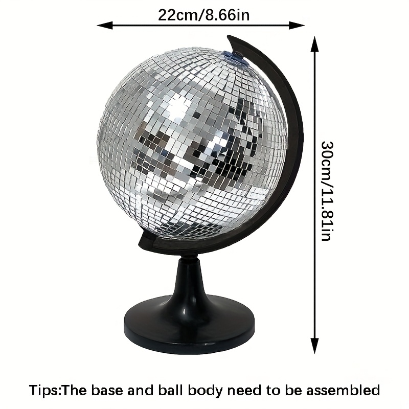 1pc Disco * Glass * Decorative Round *, Suitable for Students, Office Supplies, Home Decoration Crafts
