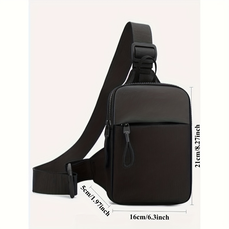 TEMU 1 Unisex Rfid-blocking Crossbody Bag Featuring Adjustable Compartments, A Lightweight And , Ideal For Travel, Commuting, And Leisure Activities.