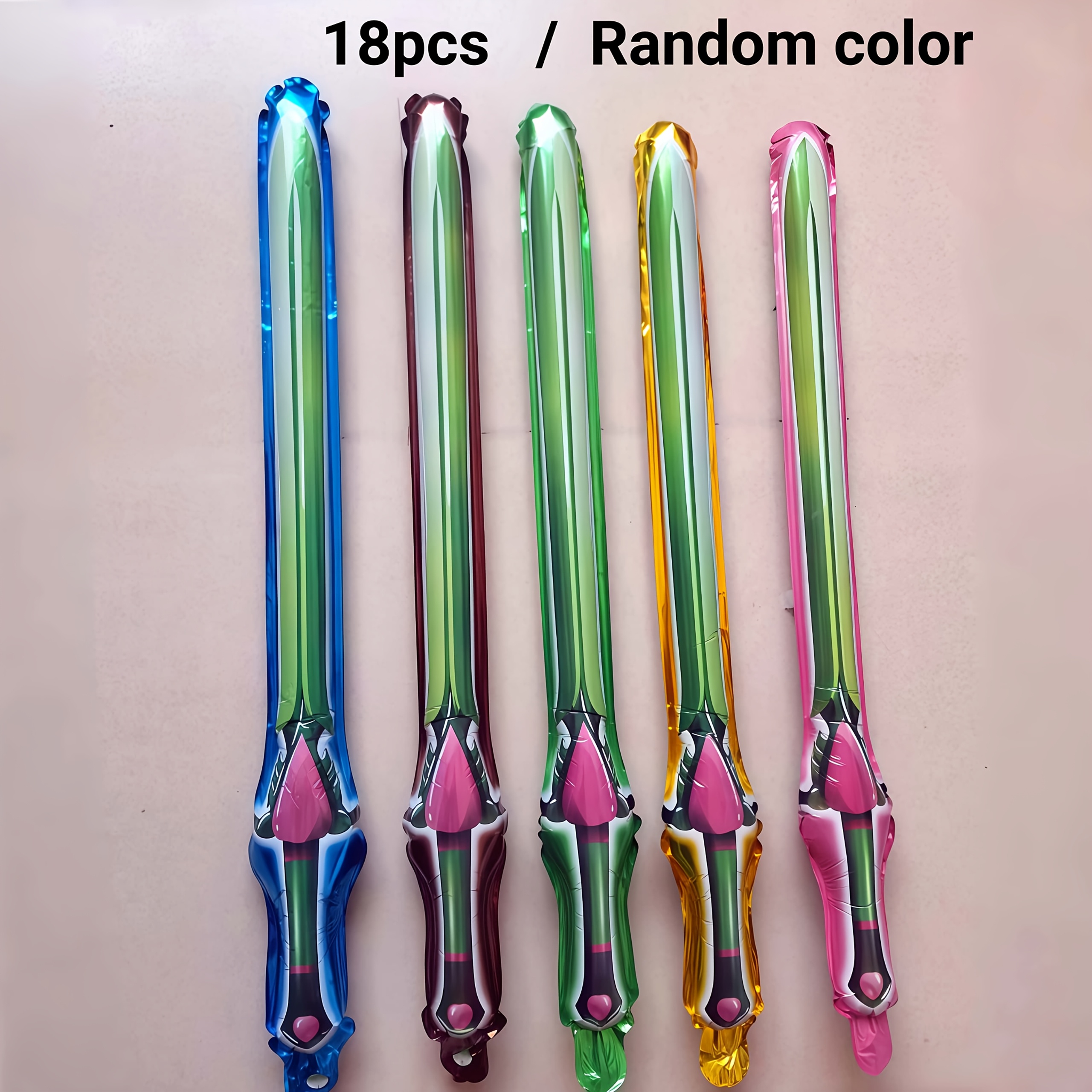 Image of 18/40/60pcs 32inch Inflatable Swords Inflatable Pirates Sword Pirate Party Favors For Theme Party Birthday Swimming Halloween Additions Stage Props Random Colors