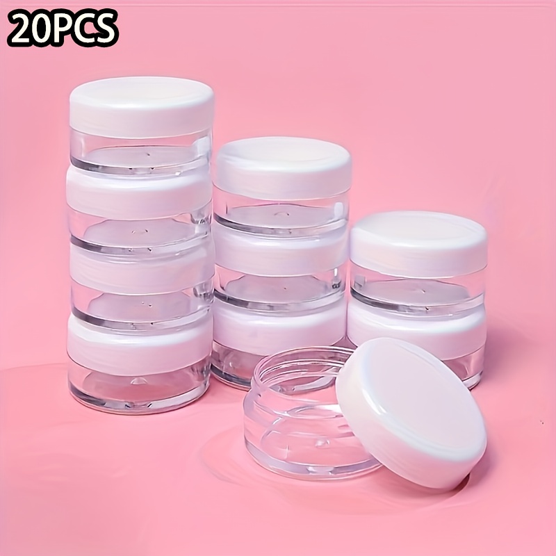 20 Stück 5 Ml Mini-Probenbehälter Mit Deckel – Transparent, Für Cremes, Make-up, Reise, TSA-geeignet