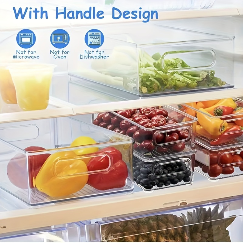 

3- Plastic Refrigerator Organizer , -saving Storage For Fruits, Vegetables, , Cabinets, Shelves, Drawers, , & For